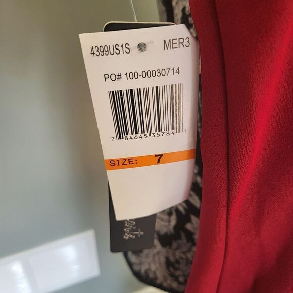 Sequin Hearts Ruffle Scoop Back Scuba Gown-RED-7 - Picture 5 of 6